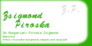 zsigmond piroska business card